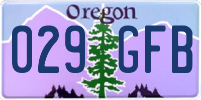 OR license plate 029GFB