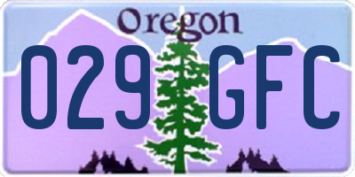 OR license plate 029GFC