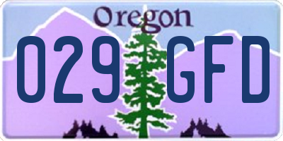 OR license plate 029GFD