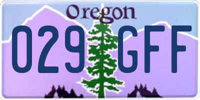 OR license plate 029GFF