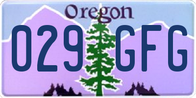 OR license plate 029GFG