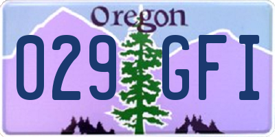 OR license plate 029GFI