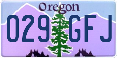 OR license plate 029GFJ