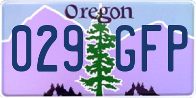 OR license plate 029GFP