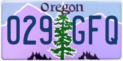 OR license plate 029GFQ