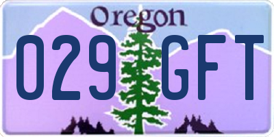 OR license plate 029GFT
