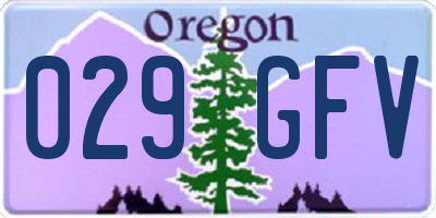 OR license plate 029GFV