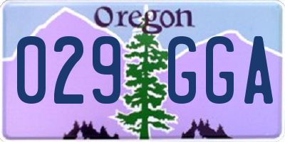 OR license plate 029GGA