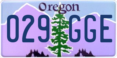 OR license plate 029GGE