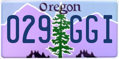 OR license plate 029GGI