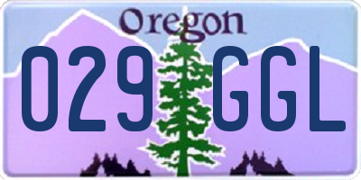 OR license plate 029GGL