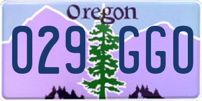 OR license plate 029GGO