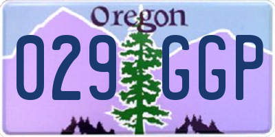 OR license plate 029GGP