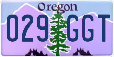 OR license plate 029GGT