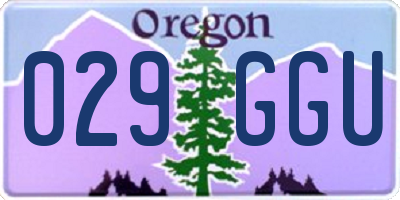 OR license plate 029GGU