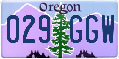 OR license plate 029GGW