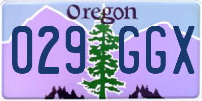 OR license plate 029GGX