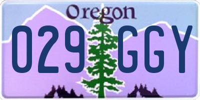 OR license plate 029GGY