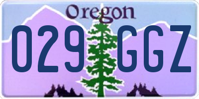 OR license plate 029GGZ