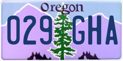 OR license plate 029GHA