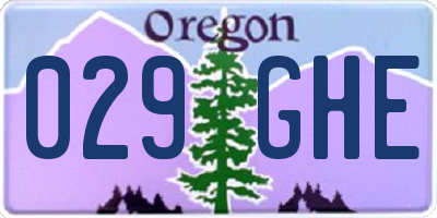 OR license plate 029GHE
