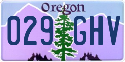 OR license plate 029GHV