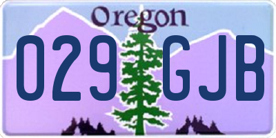 OR license plate 029GJB