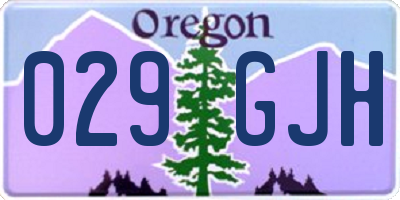 OR license plate 029GJH