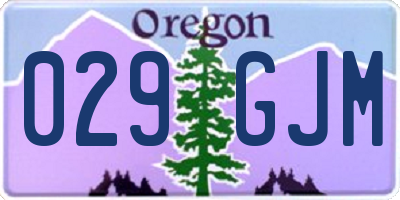 OR license plate 029GJM