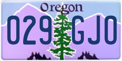 OR license plate 029GJO