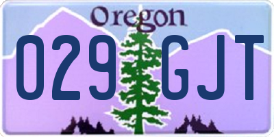 OR license plate 029GJT