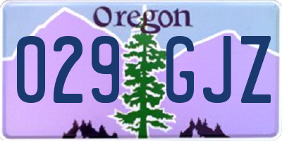 OR license plate 029GJZ