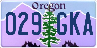 OR license plate 029GKA