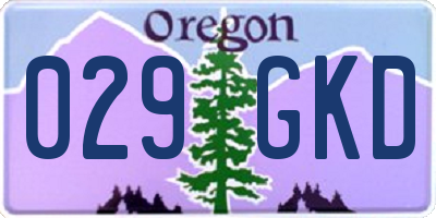 OR license plate 029GKD