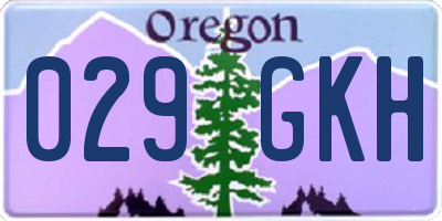 OR license plate 029GKH