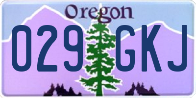 OR license plate 029GKJ