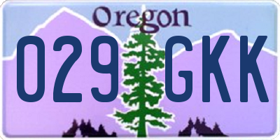 OR license plate 029GKK
