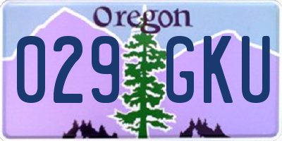 OR license plate 029GKU