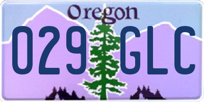 OR license plate 029GLC
