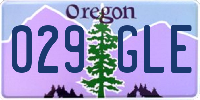 OR license plate 029GLE