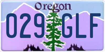 OR license plate 029GLF