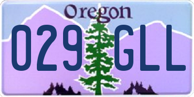 OR license plate 029GLL