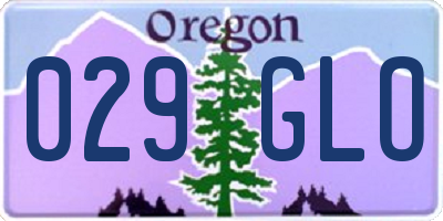 OR license plate 029GLO