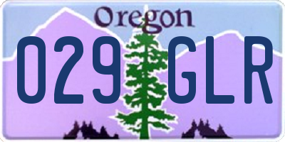 OR license plate 029GLR