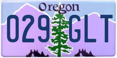 OR license plate 029GLT