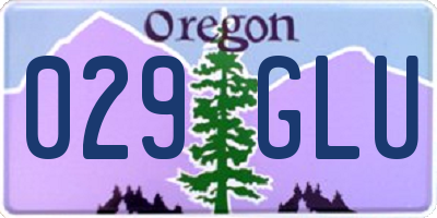 OR license plate 029GLU