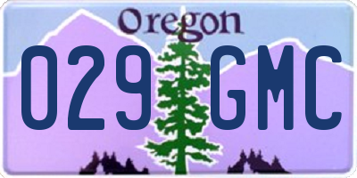 OR license plate 029GMC