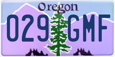 OR license plate 029GMF