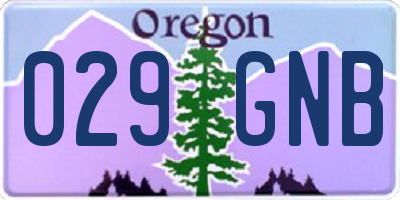 OR license plate 029GNB