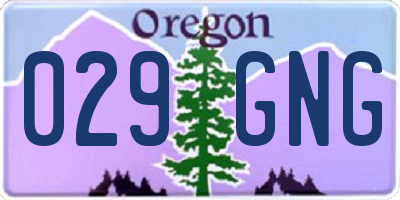 OR license plate 029GNG